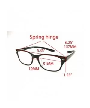 Lightweight Plastic Hanging Reading Glasses Free Pouch SPRING HINGE - Shiny Black Clear Unisex - CM17YIUXEMO $14.32 Sport