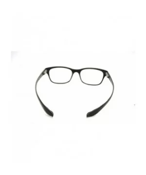 Lightweight Plastic Hanging Reading Glasses Free Pouch SPRING HINGE - Shiny Black Clear Unisex - CM17YIUXEMO $14.32 Sport