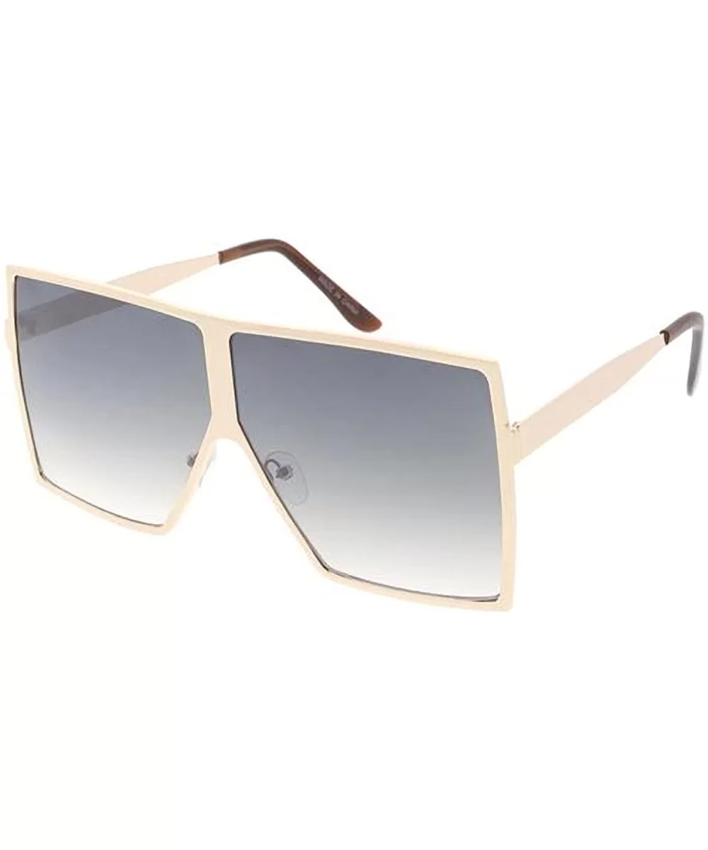 High Octane Collection"Santorini" Wire Frame Flat Top Square Aviator Sunglasses - Black - CG18GYIDOZY $9.00 Oversized