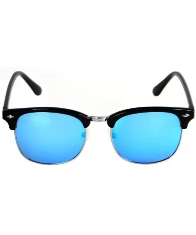 Polarized Sunglasses for Men Women Classic Half Frame Semi Rimless Polarized Uv Protection - C718QMDZDQE $10.41 Wayfarer