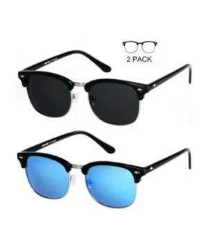 Polarized Sunglasses for Men Women Classic Half Frame Semi Rimless Polarized Uv Protection - C718QMDZDQE $10.41 Wayfarer