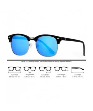 Polarized Sunglasses for Men Women Classic Half Frame Semi Rimless Polarized Uv Protection - C718QMDZDQE $10.41 Wayfarer