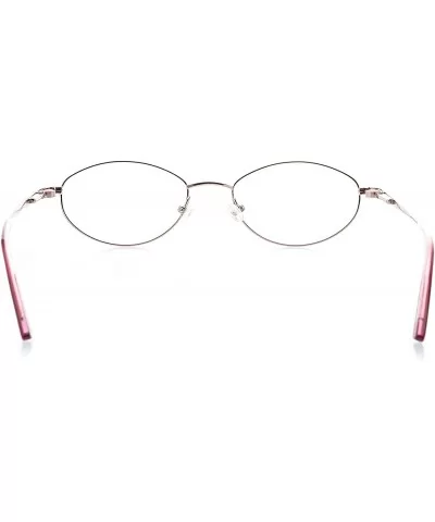 Optical Eyewear - Oval Shape - Metal Full Rim Frame - for Women or Men Prescription Eyeglasses RX - Pink Saphire - C218WG0OOC...