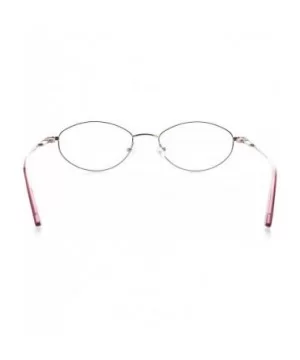 Optical Eyewear - Oval Shape - Metal Full Rim Frame - for Women or Men Prescription Eyeglasses RX - Pink Saphire - C218WG0OOC...