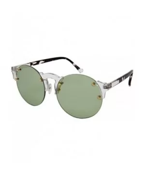 Futuristic Sunnies w/Flat Colored Lens E41081-FLCR - Clear+blackdemi - CN18565AZZ3 $6.11 Round