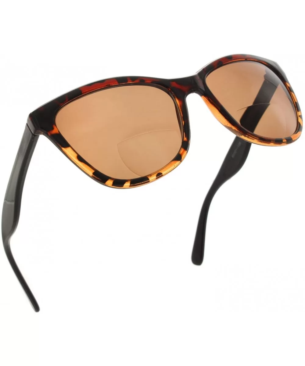 Cat Eye Bifocal Reading Sunglasses Readers for Women [Brown Leopard - 2.00] - Brown Leopard - CI18CQTMAQG $16.72 Oversized