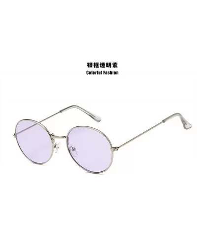 Women Retro Small Round Sunglasses Yellow Luxury Mirror Sun Glasses Metal Frame Vintage Lenses - 5 - C0198A305OO $28.53 Semi-...