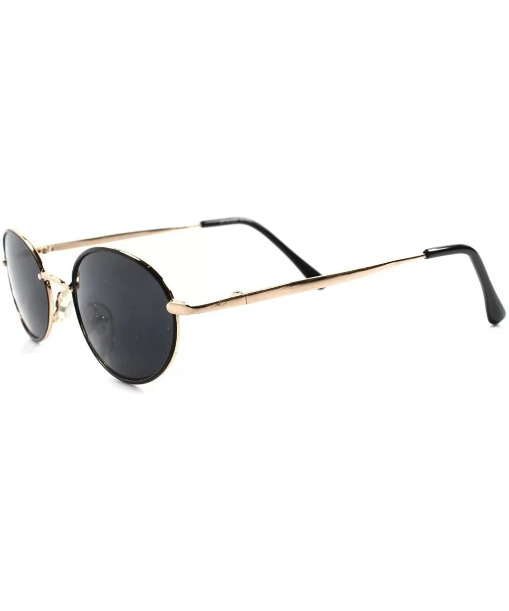 Classic Indie Retro Fashion Stylish Mens Womens Vintage Round Oval Sunglasses - CV1892D4HTO $11.36 Round