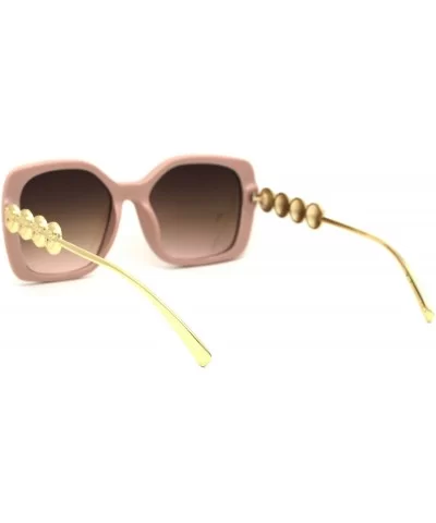 Womens Butterfly Jewel Jaguar Head Emblem Arm Sunglasses - Black Pink Brown - CR197E9O6CI $10.86 Butterfly