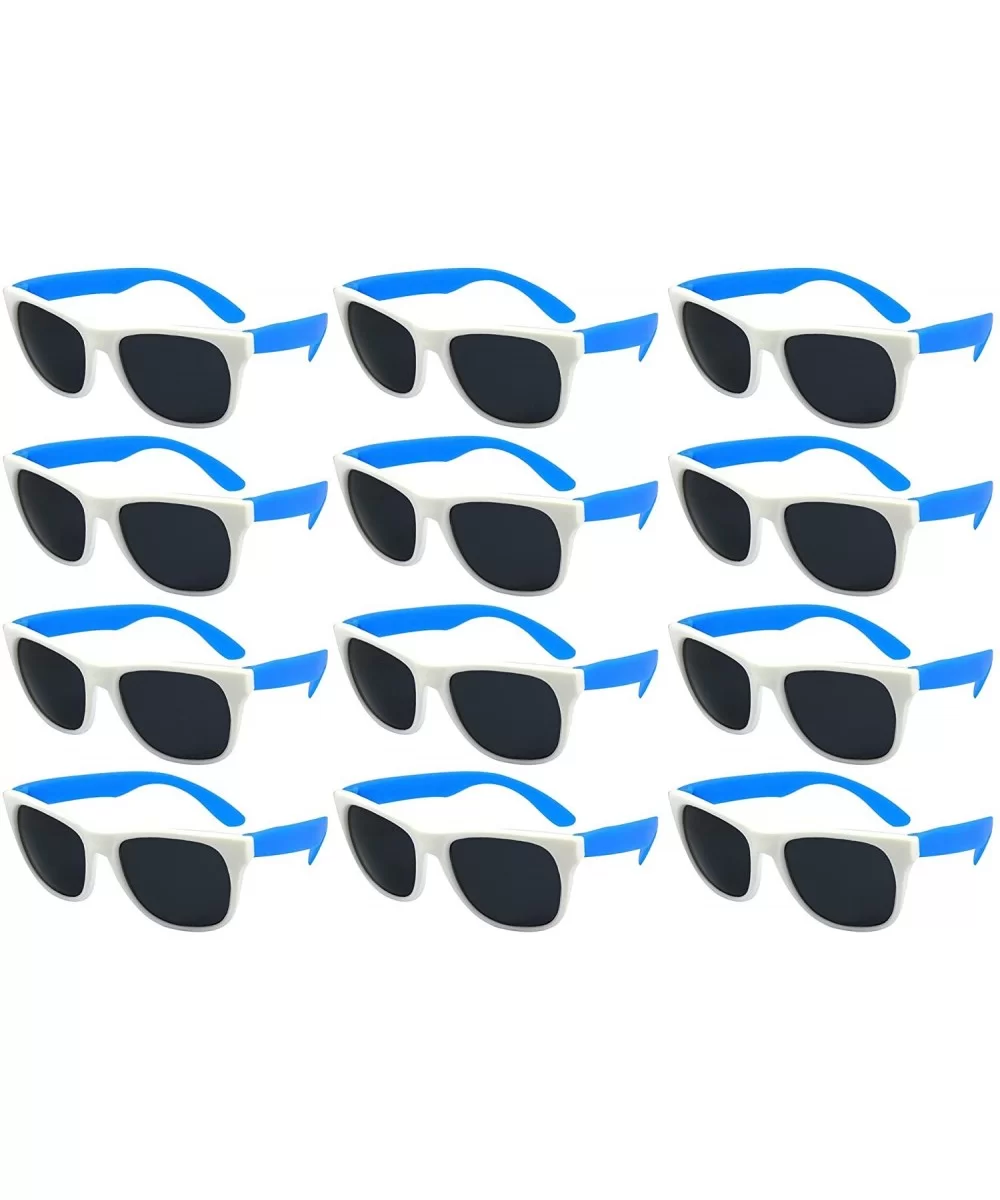 12 Bulk 80s Neon Party Sunglasses for Adult Party Favors with CPSIA certified-Lead(Pb) Content Free - C218E8I9LZ9 $6.92 Wayfarer