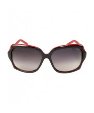 Women's Handmade Italian Acetate Oversized Square Frame Sunglasses HM240 - Black/Red - CI11L1NSVV7 $26.65 Wayfarer