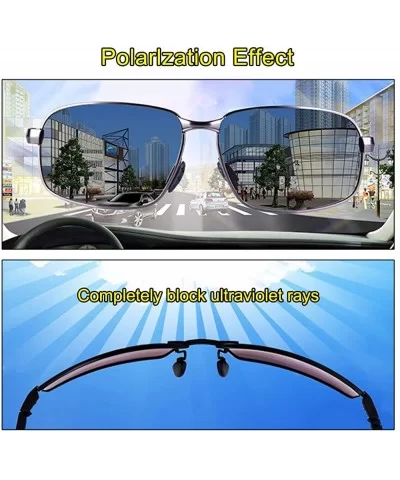 Polarized Fashion Sunglasses for Men 100% UV Outdoor Sports/Driving - Black - CQ18E4N0O5W $6.74 Sport