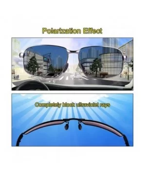 Polarized Fashion Sunglasses for Men 100% UV Outdoor Sports/Driving - Black - CQ18E4N0O5W $6.74 Sport