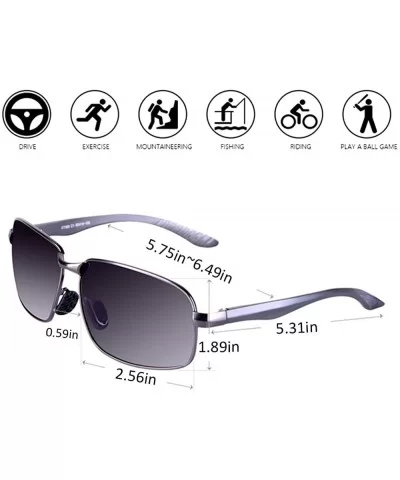 Polarized Fashion Sunglasses for Men 100% UV Outdoor Sports/Driving - Black - CQ18E4N0O5W $6.74 Sport