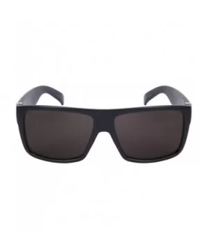 Square Frame Sunglasses with Solid Lens 541075-SD - Matte Black+silver - CD12NVBNCE8 $5.38 Square