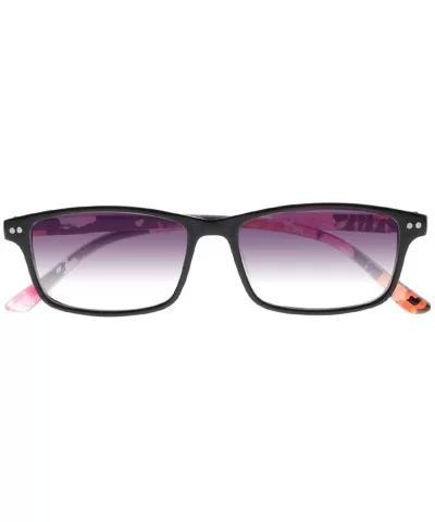 Multi-Color Women Style Tinted Lens Rectangle - Protection Outdoor Reading Glasses - Black - CD18HT3SWDU $8.75 Rectangular