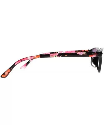 Multi-Color Women Style Tinted Lens Rectangle - Protection Outdoor Reading Glasses - Black - CD18HT3SWDU $8.75 Rectangular