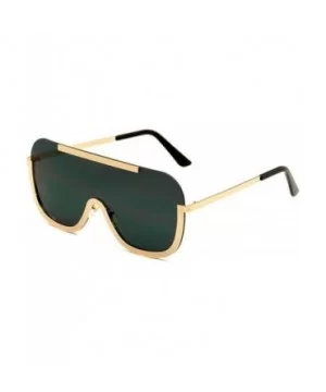 Sunglasses Oversize Frameless Windproof Transparent - Gold&gray - CY18YGK7UES $11.19 Oversized