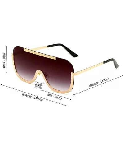 Sunglasses Oversize Frameless Windproof Transparent - Gold&gray - CY18YGK7UES $11.19 Oversized