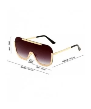 Sunglasses Oversize Frameless Windproof Transparent - Gold&gray - CY18YGK7UES $11.19 Oversized