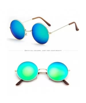 Women Men Vintage Retro Glasses Unisex Driving Round Frame Sunglasses Eyewear - Multicolor D - CN18EQD292C $4.48 Rimless