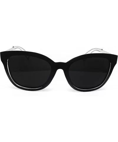 6678 Premium Retro Mirror Funky Fashion Cateye Sunglasses - Premium - C2183L7TIYX $11.76 Aviator