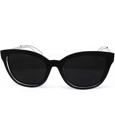 6678 Premium Retro Mirror Funky Fashion Cateye Sunglasses - Premium - C2183L7TIYX $11.76 Aviator