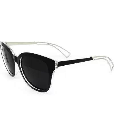 6678 Premium Retro Mirror Funky Fashion Cateye Sunglasses - Premium - C2183L7TIYX $11.76 Aviator