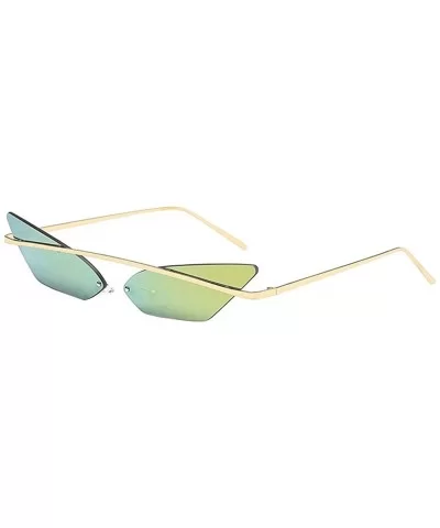 Women Man Fashion Vintage Sunglasses-Irregular Shape Eyewear Retro Unisex - B - CI18OAGH7A6 $6.42 Sport