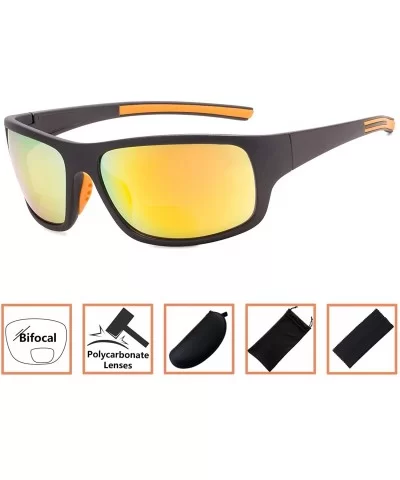 Bifocal Sunglasses UV 400 Protection Reading Sunglasses - Orange-mirror - CY18NED4S5D $7.98 Rectangular