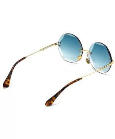 Hexagon-cut sunglasses - frameless marine sunglasses - fashion UV protection - F - CL18SHS5ETL $35.80 Aviator