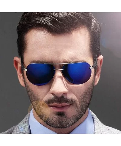 Men Polarized Sunglasses Metal Alloy Driving Glasses UV400 Protection Goggles Eyewear Pilot Style - CG199CGQG3Y $14.03 Round