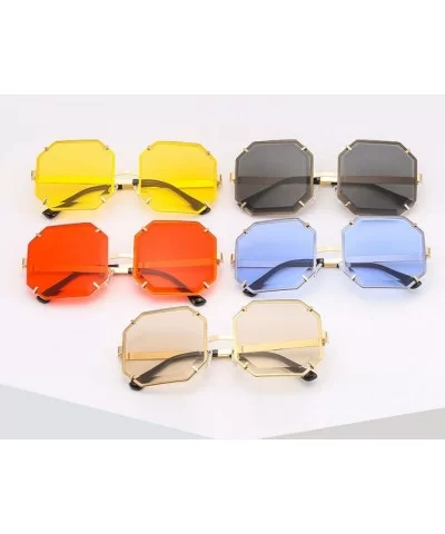 Ladies Retro Square Sunglasses Men and Women Gradient Sunglasses UV400 Glasses - C2 - CY18TZLW6RN $13.61 Square