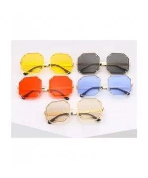 Ladies Retro Square Sunglasses Men and Women Gradient Sunglasses UV400 Glasses - C2 - CY18TZLW6RN $13.61 Square