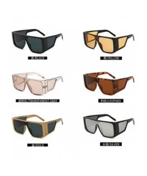 2019 New cross-border explosion models retro big box trend street shooting unisex sunglasses - Leopard - CF18LAGD2LZ $12.36 O...