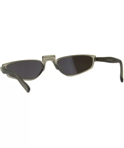 Unisex Mirrored Lens Rectangular Plastic Pimp Retro Vintage Sunglasses - Slate Blue - CF18CMKC9RC $5.49 Rectangular