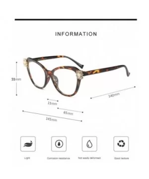 2018 Oversize Women Big Full Frame Eye Glasses Crystal Rhinestone Eyewear Light - Leopard - CR18DH896WO $7.15 Rimless