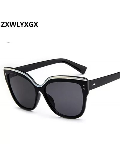 Cat Eye Fashion Sunglasses Men Women Brand Designer Eyebrows Butterfly C10 - C3 - CL193WCEO3A $6.21 Butterfly