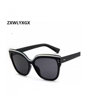 Cat Eye Fashion Sunglasses Men Women Brand Designer Eyebrows Butterfly C10 - C3 - CL193WCEO3A $6.21 Butterfly