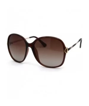 Womens CR39 Polarized Lens Chic Butterfly Sunglasses - All Brown - CP192RWUXEY $10.44 Butterfly