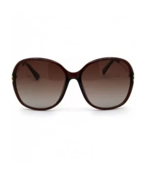 Womens CR39 Polarized Lens Chic Butterfly Sunglasses - All Brown - CP192RWUXEY $10.44 Butterfly