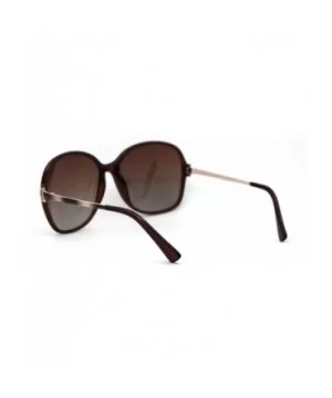 Womens CR39 Polarized Lens Chic Butterfly Sunglasses - All Brown - CP192RWUXEY $10.44 Butterfly