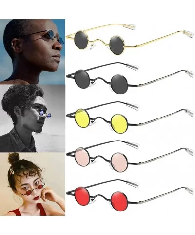 Round Sunglasses Women Men Circle Hippie Sun Glasses Sunglasses Polarized Glass Driving Outdoor UV400 - Red - CN19074IHIS $6....