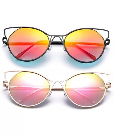 Kyra Oversized Round Loop Design Hoops Fashion Sunglasses for Women - C1182KXZGRG $11.33 Wayfarer