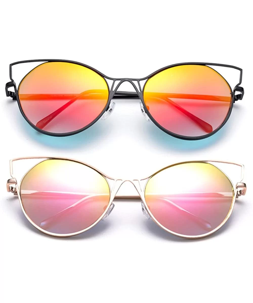 Kyra Oversized Round Loop Design Hoops Fashion Sunglasses for Women - C1182KXZGRG $11.33 Wayfarer