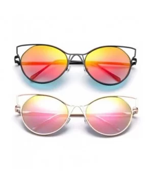 Kyra Oversized Round Loop Design Hoops Fashion Sunglasses for Women - C1182KXZGRG $11.33 Wayfarer