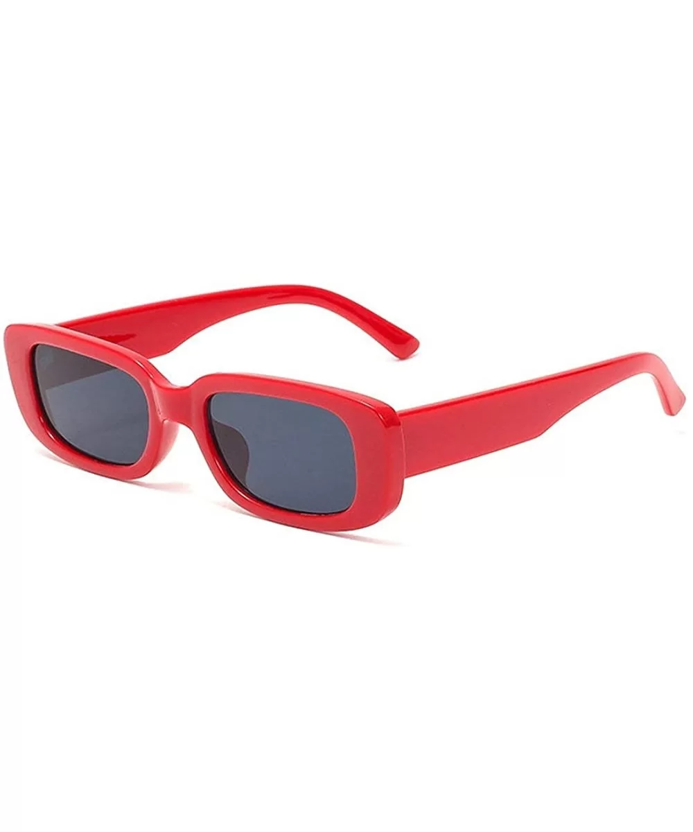 2019 New Style Brand Designer Sunglasses Men Women Vintage Ultralight Square Gradient Sunglasses with Box - Red - C41935WM97G...