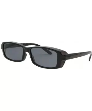 Small Rectangular Fit Over Sunglasses F12 - Tortoise Frame-med Dark Gray Lenses - CS186WAOUZL $14.88 Oval