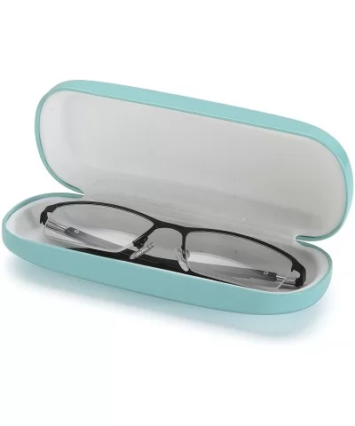 Glasses Case - Medium Size - Fits Most Glasses and Sunglasses Case - Turquoise / White - CD12NEPKU8Q $6.49 Aviator