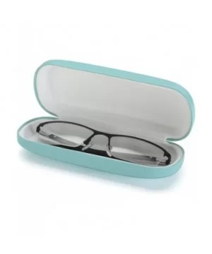 Glasses Case - Medium Size - Fits Most Glasses and Sunglasses Case - Turquoise / White - CD12NEPKU8Q $6.49 Aviator